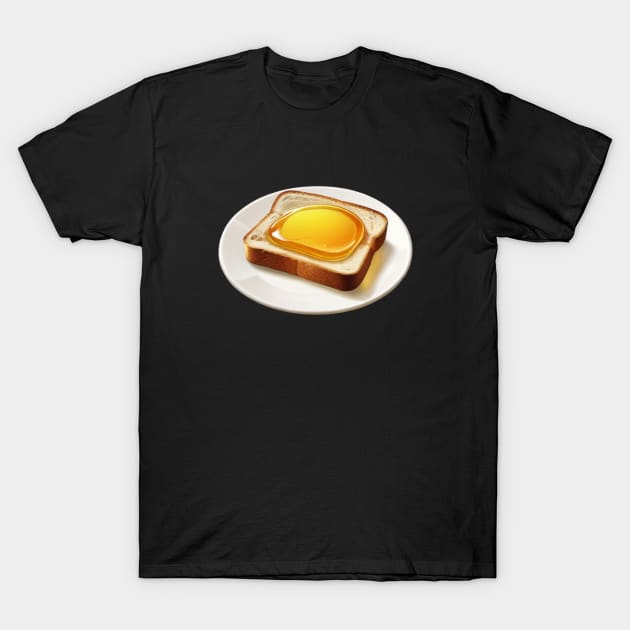 Honey Sandwich Toast Bread Bee Vintage Yummy Kawaii Coffee Retro T-Shirt by Flowering Away